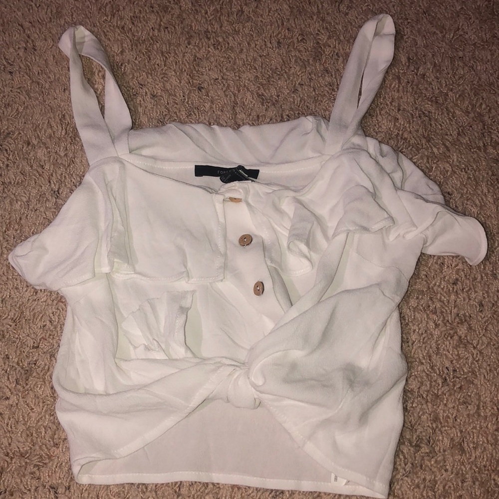 White small crop top from Forever 21.